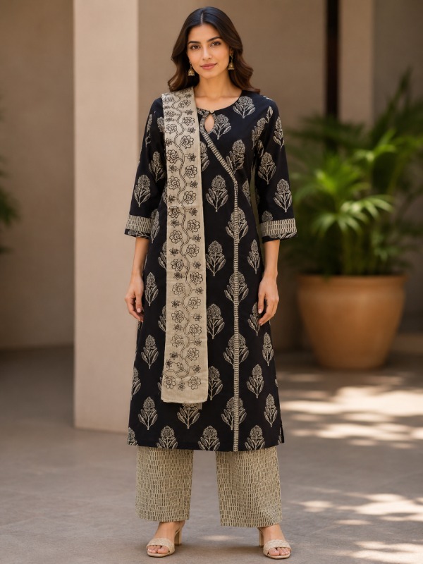 Vruksha Angrakha Dupatta Set