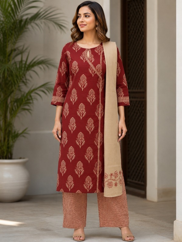 Vruksha Angrakha Dupatta Set