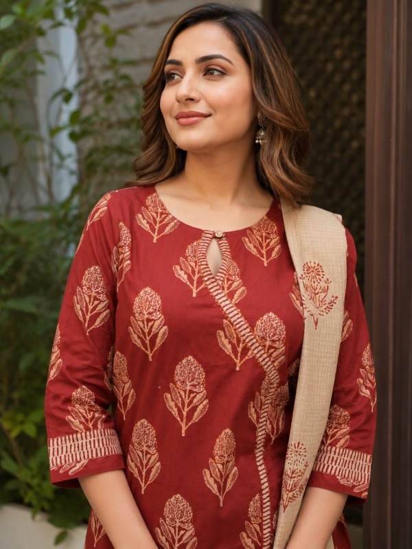 Vruksha Angrakha Dupatta Set