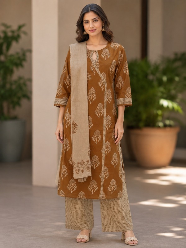 Vruksha Angrakha Dupatta Set