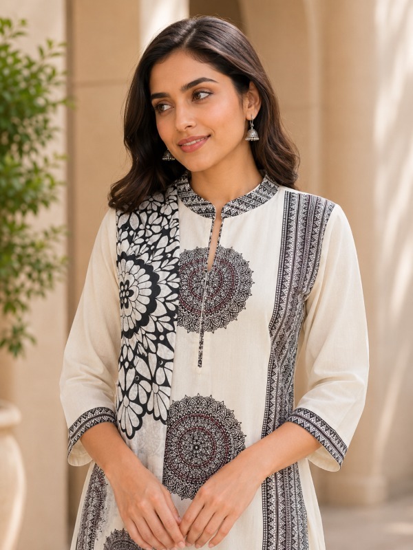 Kala Mandala Printed Kurta Pant Dupatta Set