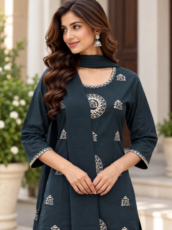 Folk Muse Dupatta Set