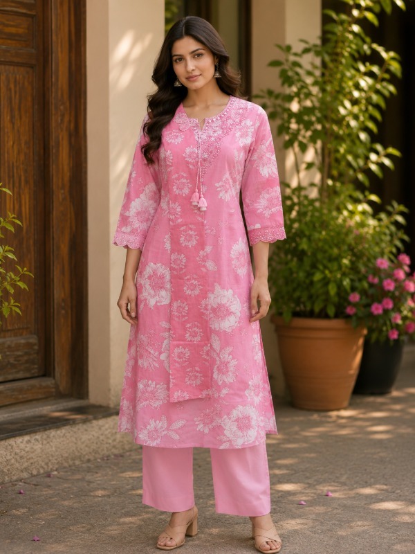 Phoolkari Noor Dupatta Set