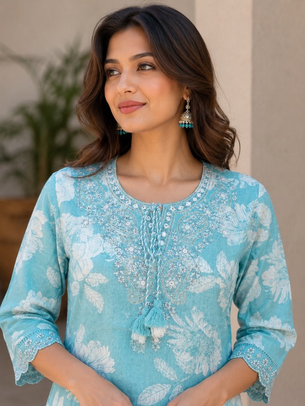 Phoolkari Noor Dupatta Set
