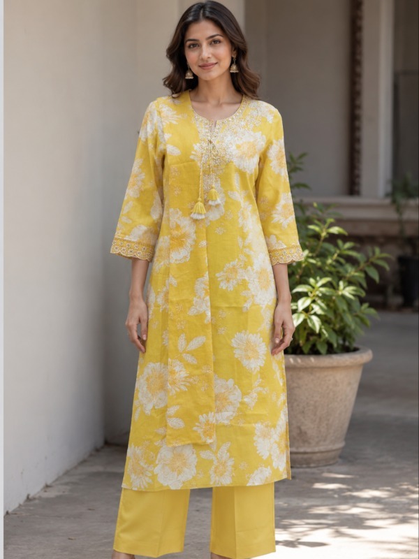 Phoolkari Noor Dupatta Set