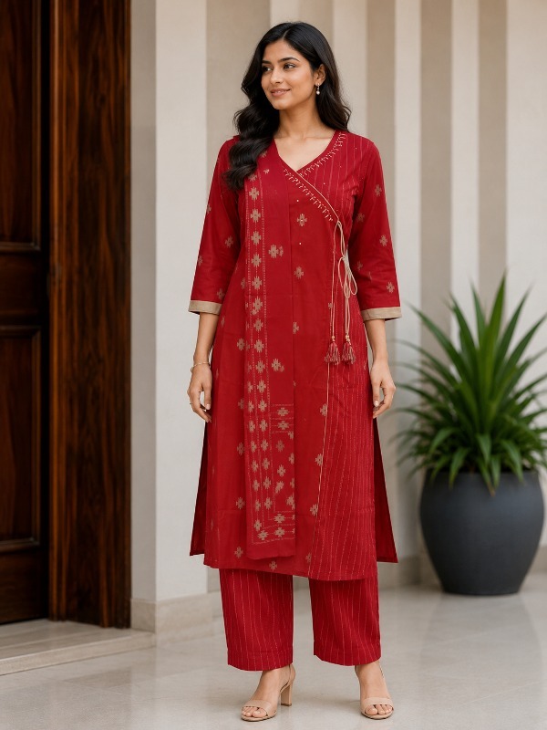 Wrapline Angrakha Dupatta Set