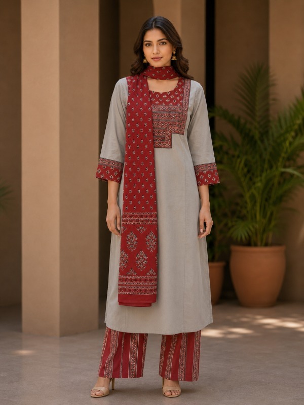 Ethnic Tapestry Dupatta Set