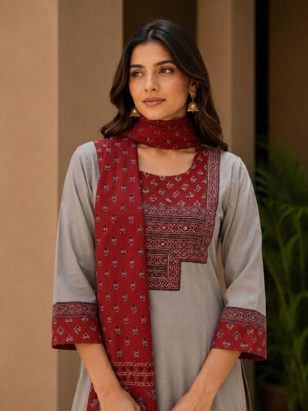 Ethnic Tapestry Dupatta Set