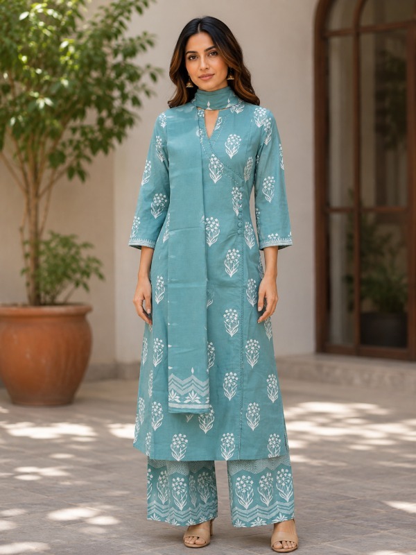 Neelanjanli Angrakha Dupatta Set