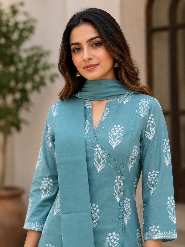 Neelanjanli Angrakha Dupatta Set