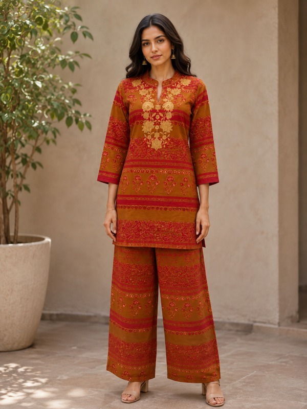 Rajasthani Gulkaar Co-ord Set