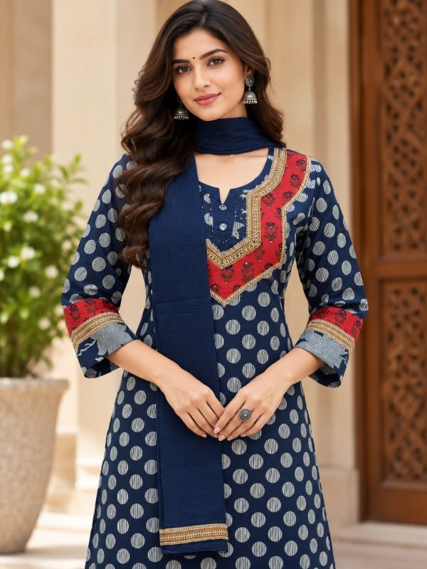 Chand Bindu Dupatta Set