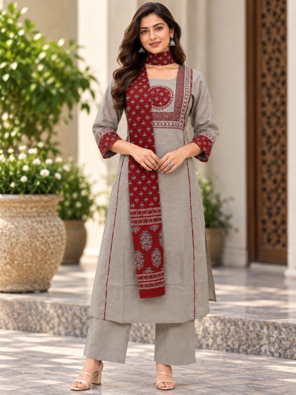 Kahani Motif Dupatta Set