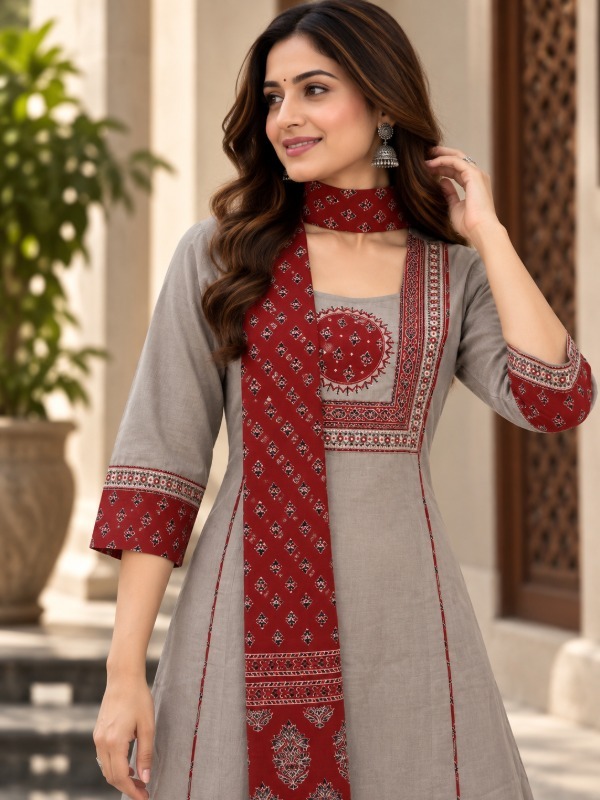 Kahani Motif Dupatta Set