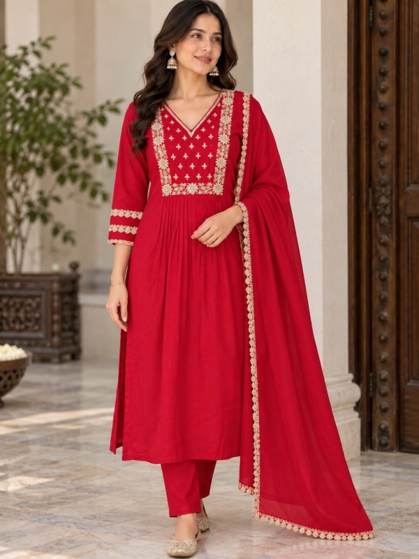 Gotta Jali Dupatta Set