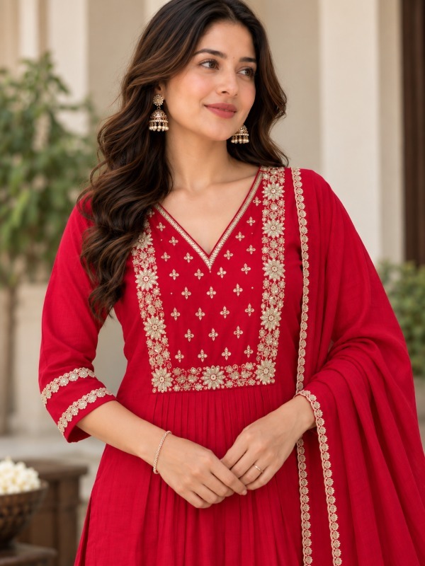 Gotta Jali Dupatta Set