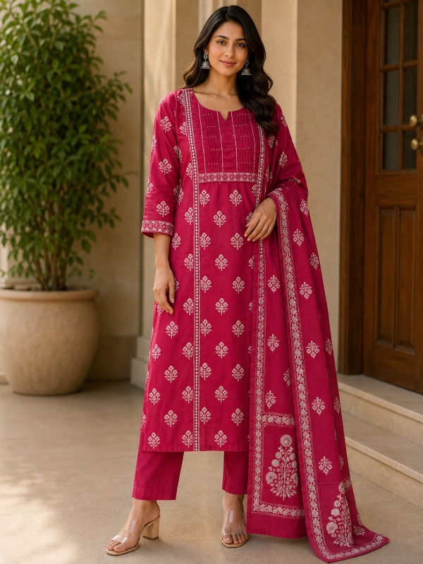 Guldaudi Jaal Dupatta Set
