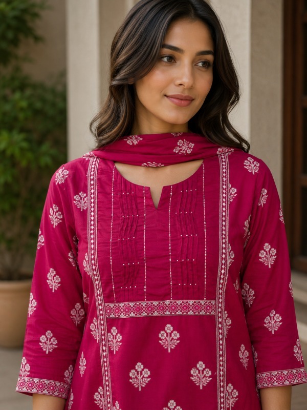 Guldaudi Jaal Dupatta Set