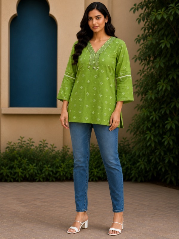 Moti Rekha Short Top