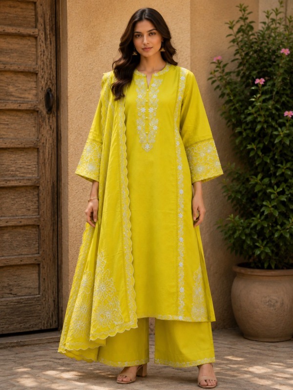 Sunshine Bloom Dupatta Set