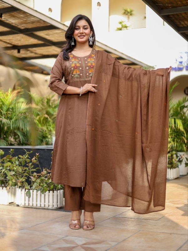 Resham Rangoli Kurta Pant Dupatta Set