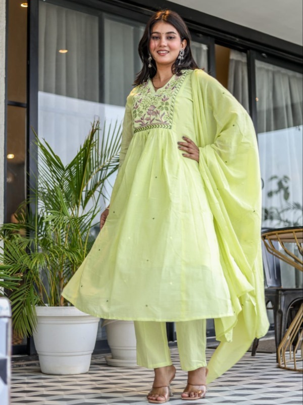 Ruhani Floral Pure Mul Cotton set