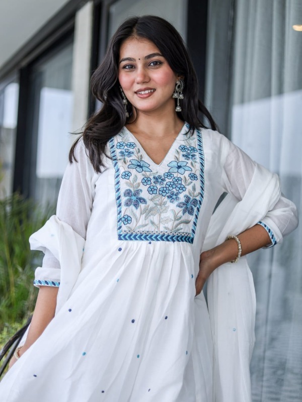 Ruhani Floral Pure Mul Cotton set