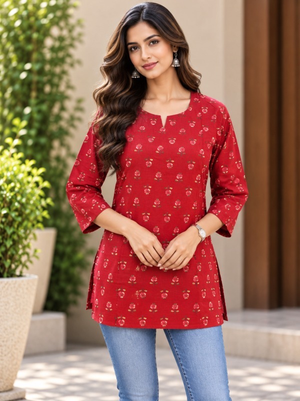 Floral Grace Printed Short Top