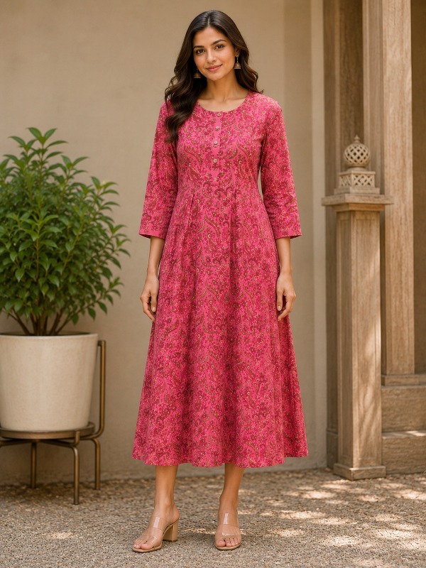 Pink Arabesque Pocket Frock