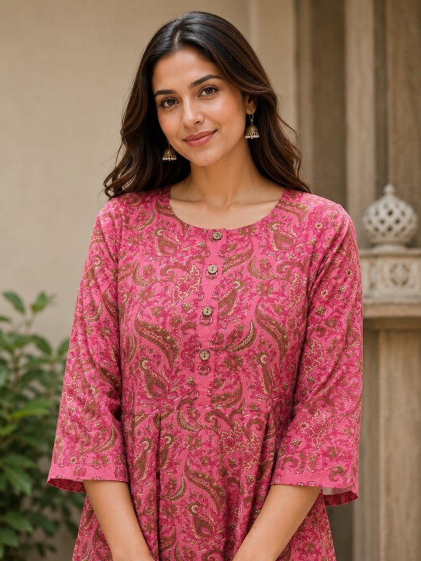 Pink Arabesque Pocket Frock