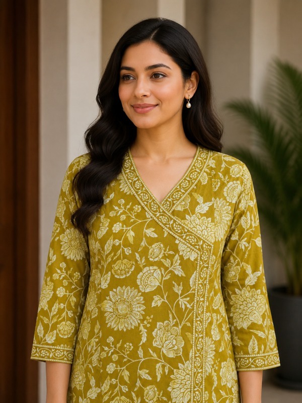 Shahi Angrakha Kurta & Pant Set