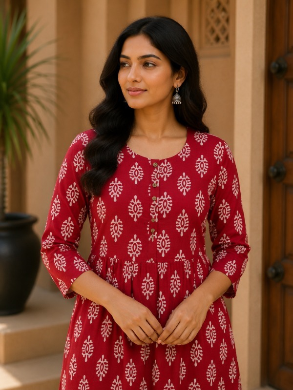 Push Butti Printed Frock