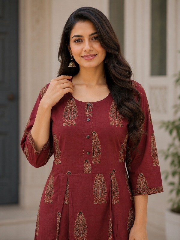 Maroon Majesty Pocket Frock