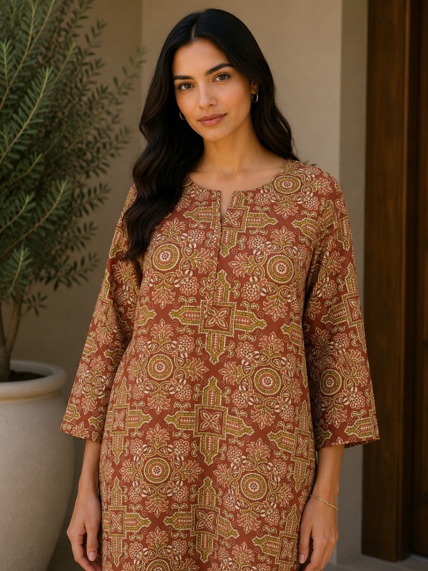 Rajwadi jaal printed Kurta