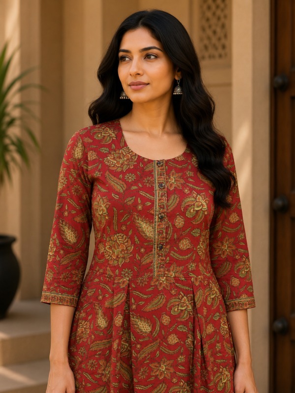 Regal Paisley Printed Pocket Frock