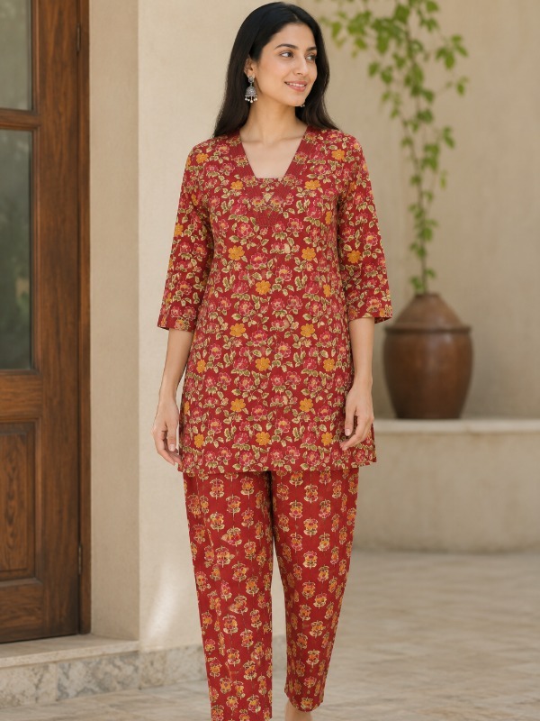 Rustic Flora Printed Co-ord set