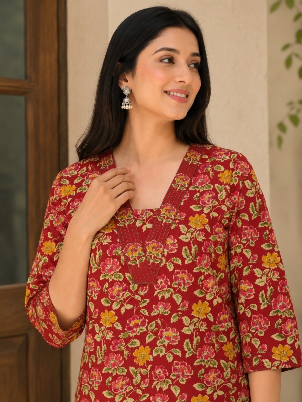 Rustic Flora Printed Co-ord set