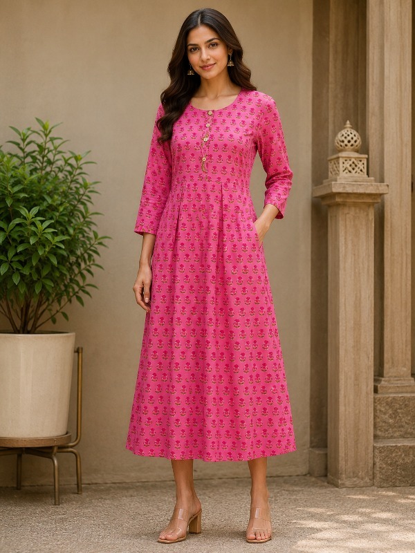 Pink Petals Pocket Frock