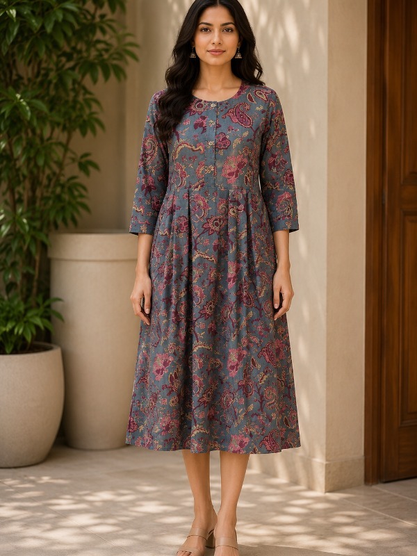 Charcoal Kusum Pocket Frock