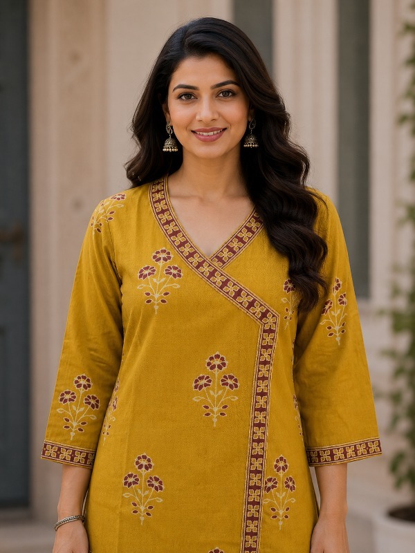 Gulika Angrakha Kurta & Pant Set