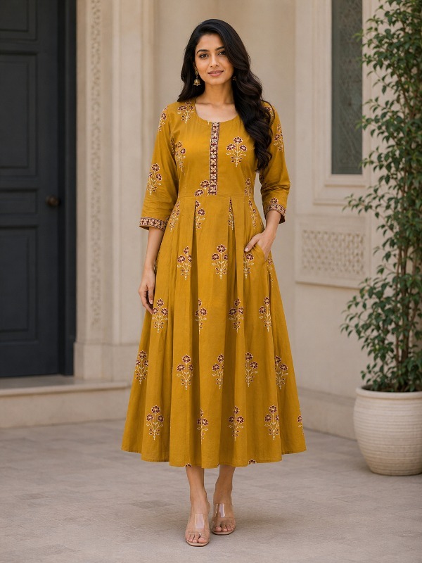 Marigold Charm Pocket Frock