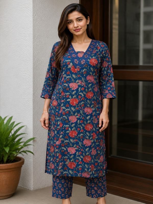 Neel Raga Kurta & Pant Set
