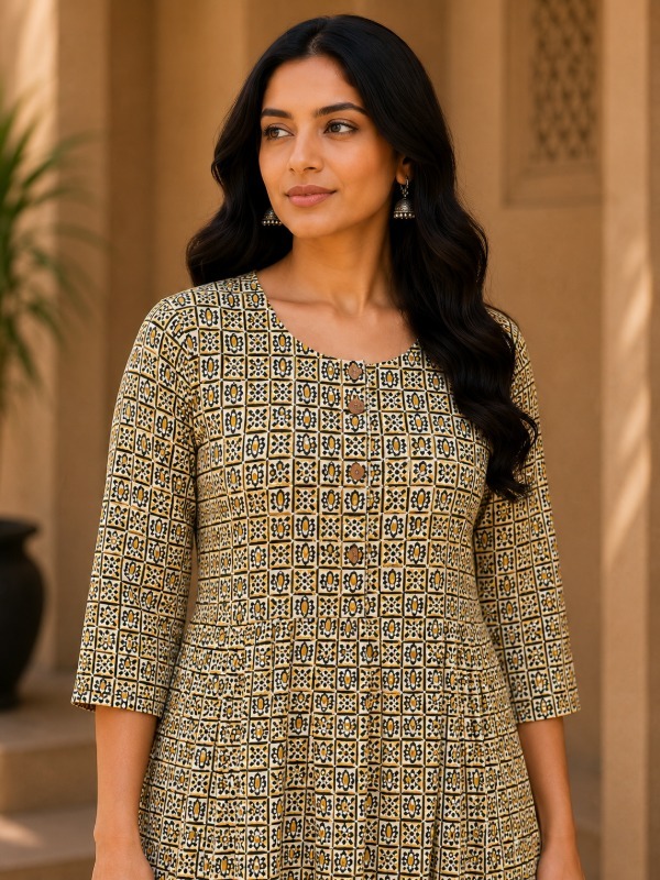 Tulip Tile Printed Frock