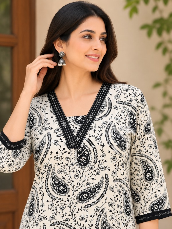 Ivory Essence Kurta & Pant Set