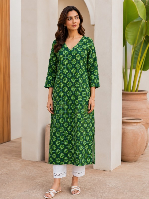 Vedant Bloom Printed Kurta