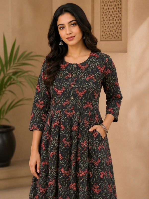 Phool Valli Printed Pocket Frock