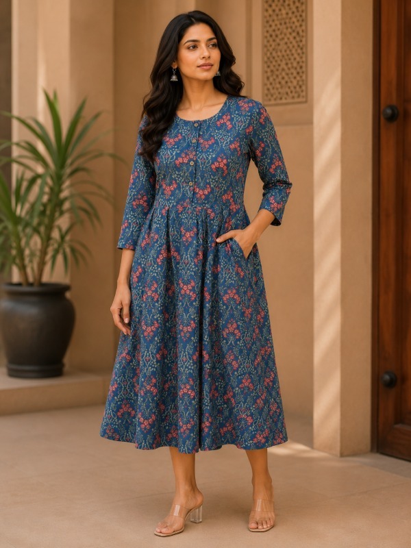 Phool Jaal Printed Pocket Frock