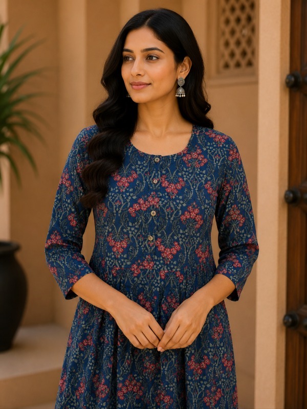 Phool Jaal Printed Pocket Frock