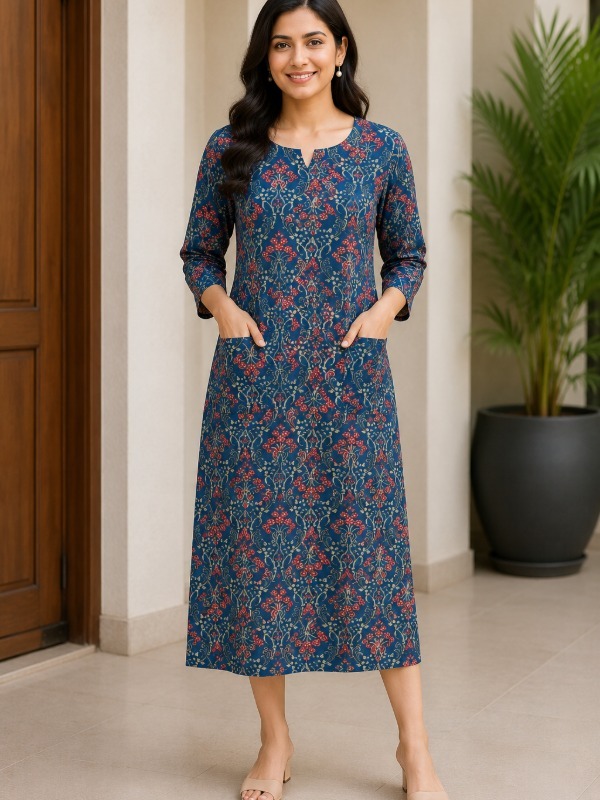 Botanic Flow Pocket Kurta