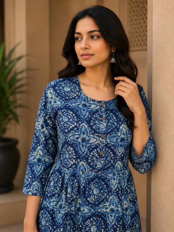 Neel Chakra Printed Pocket Frock